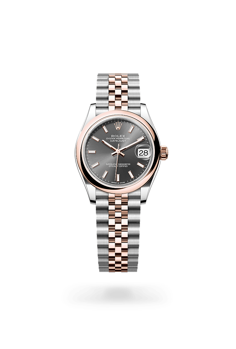 rolex Datejust in Everose Rolesor - combination of Oystersteel and Everose gold, M278241-0018 - London Rolex Boutique